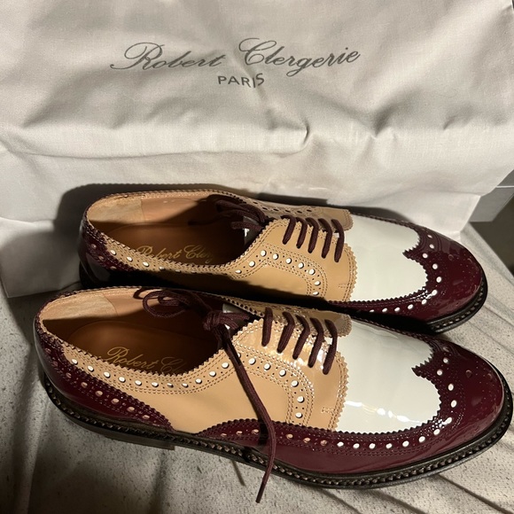 Size 36 Robert Clergerie  -282600prune/Blanc/Tany DBL  Verniprune item#3345548 - Picture 2 of 11